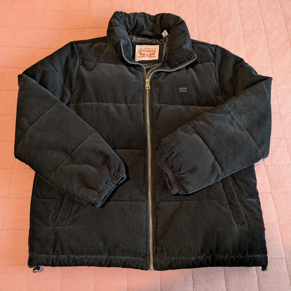 Levi's Black Corduroy Puffer Jacket